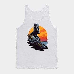 Moai and Easter Island Tank Top